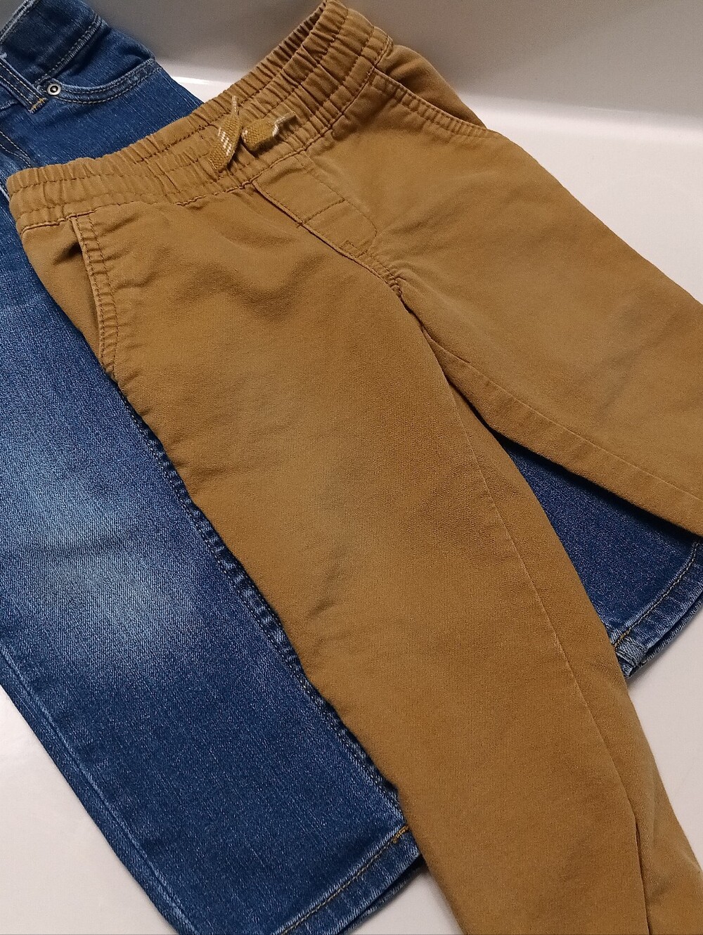 Carter's Toddler Boys 3T Pants Bundle: Classic Denim & Comfy Jogger-Style Pants